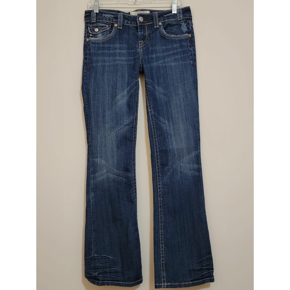 MEK DENIM‎ Canberra Bootcut Jeans Womens 28/32 Dark Wash Stretch Flared